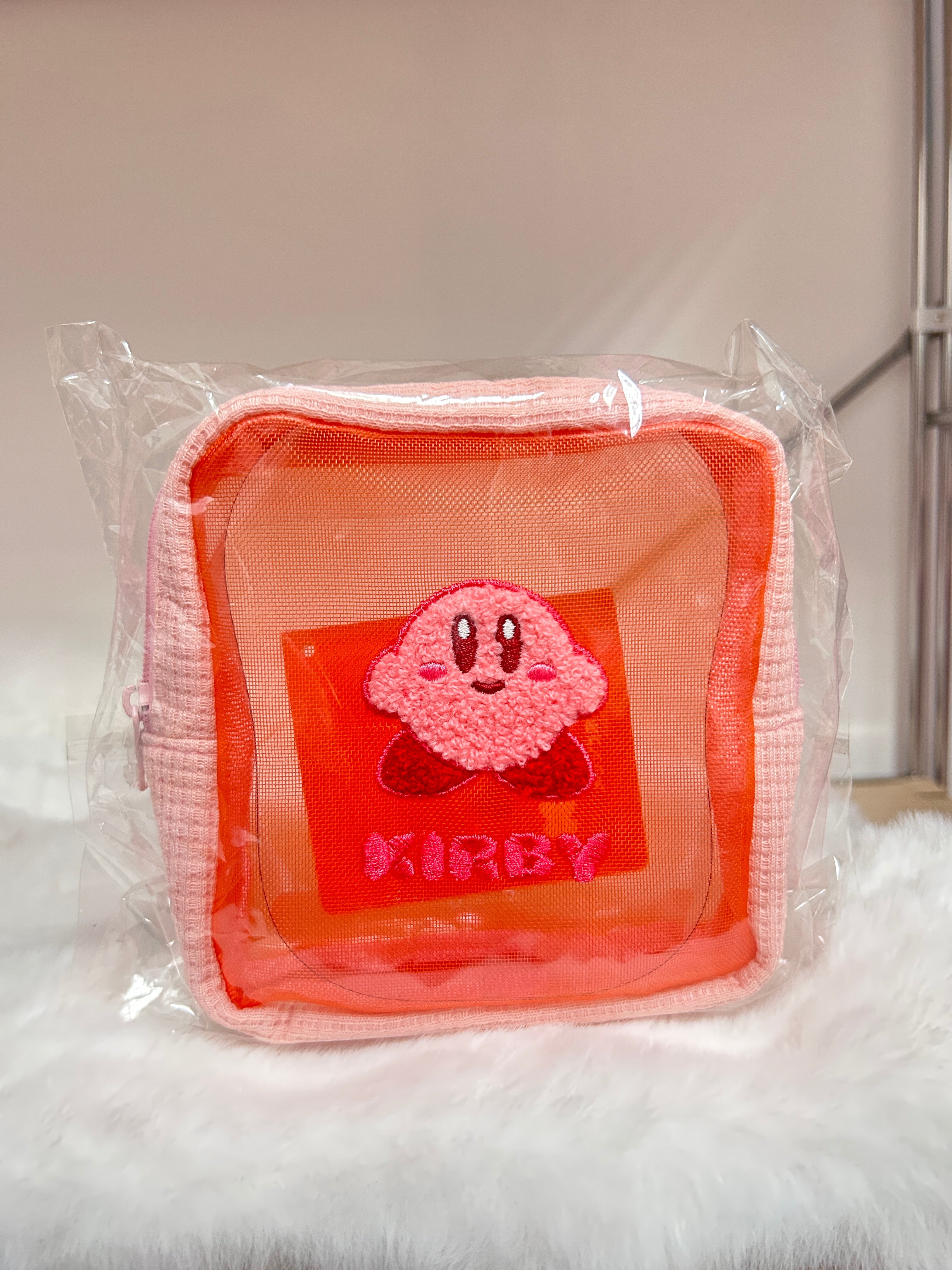 [現貨] 星之卡比刺繡透明袋 - 紅色經典微笑款 (可裝日常外出用品)