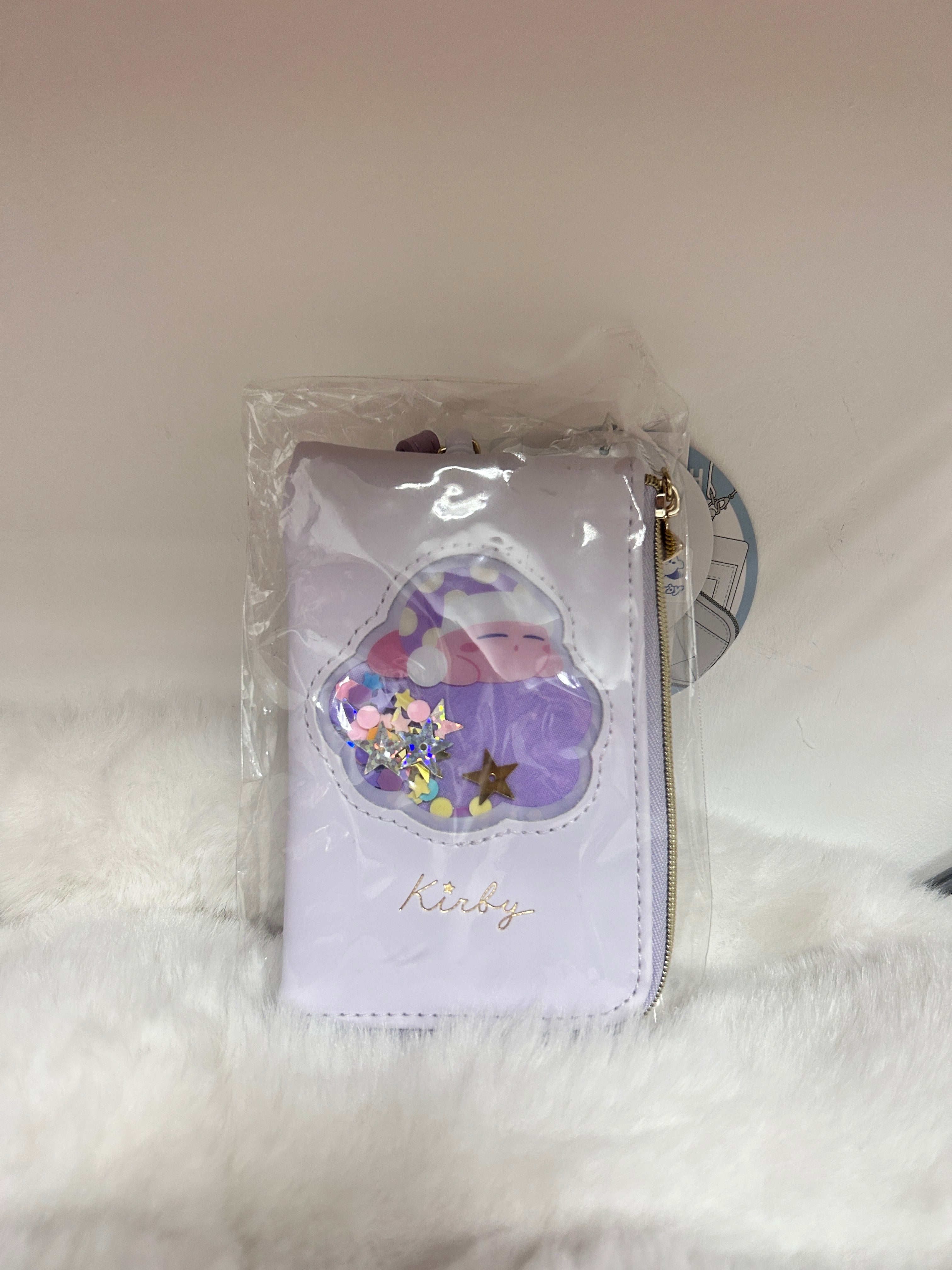 [現貨] 星之卡比散子證件包連延伸繩 (淺紫白色)